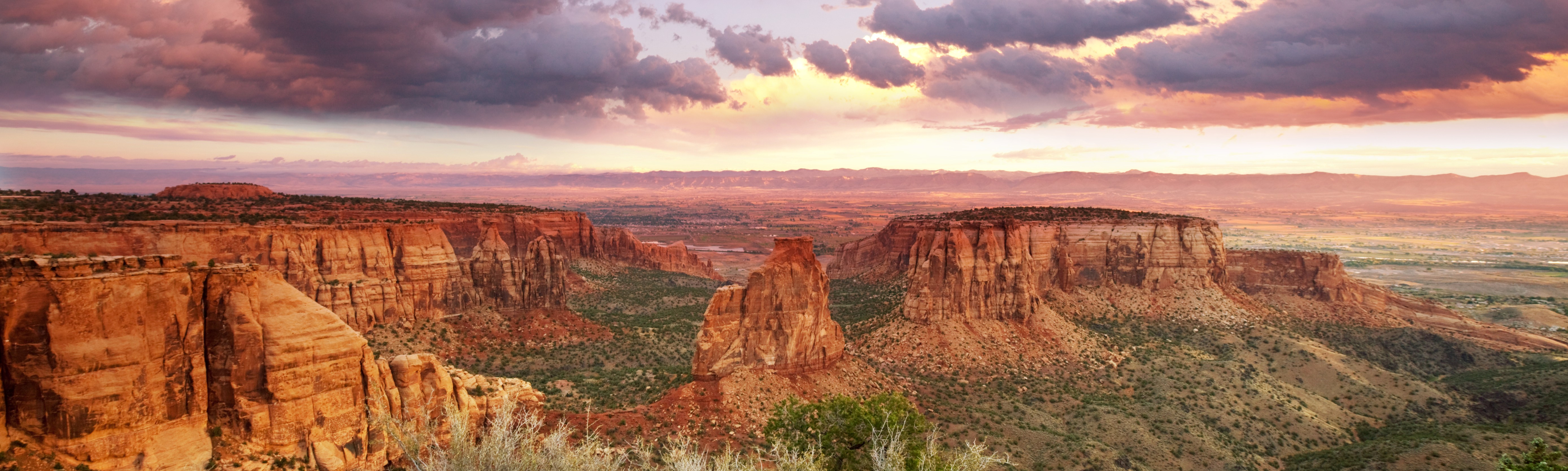 Mesa landscape during sunset